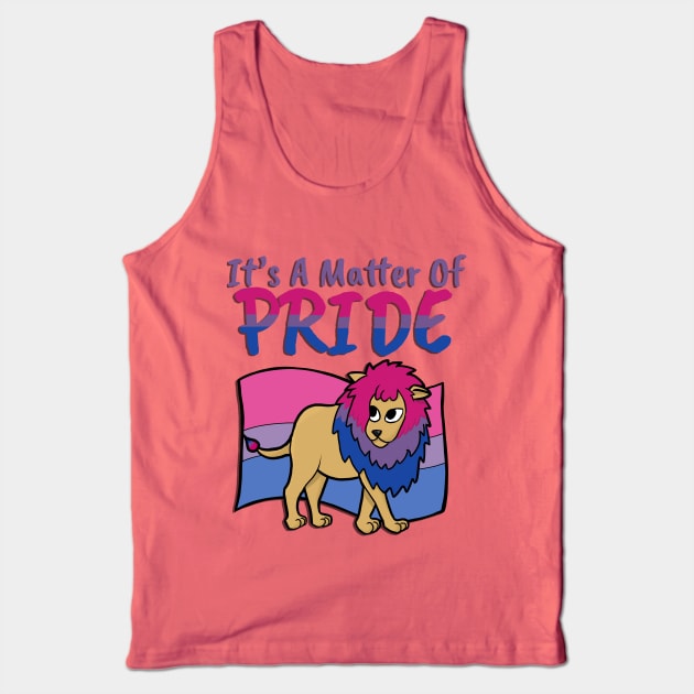 Bisexual Pride Lion- With text Tank Top by marzipanpond